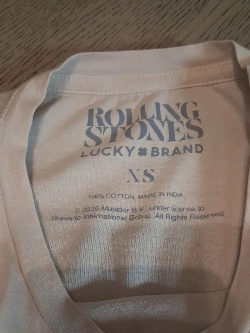Lucky Brand White Tee with Black Lettering and Red Tongue Graphic - Picture 4 of 6